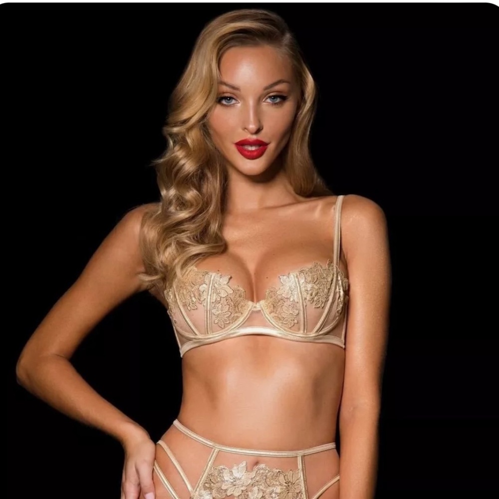 Honey Birdette Amelie Gold Bra 36C